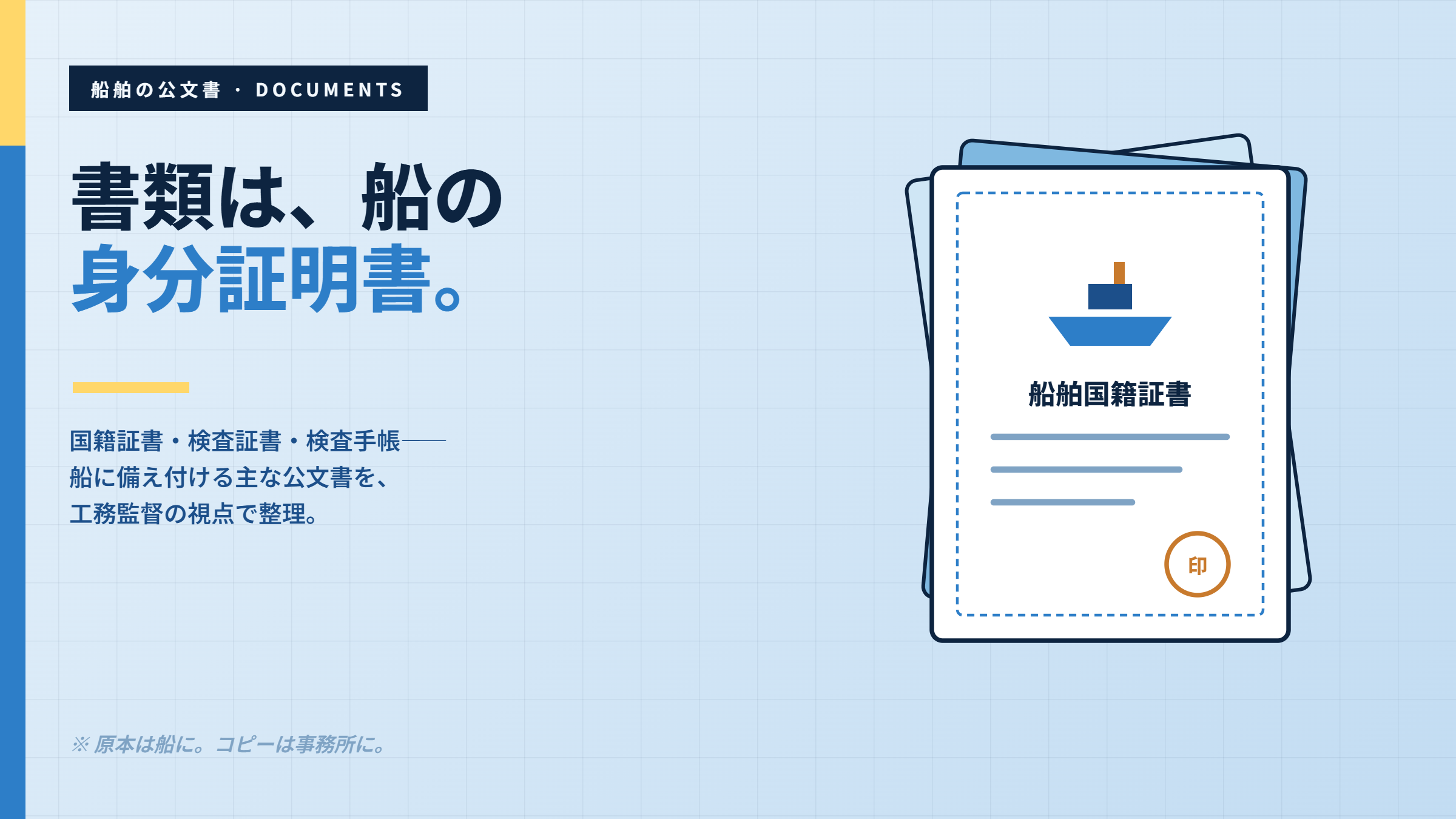 書類は船の身分証明書